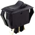Nte Electronics 54-063 Nylon Miniature Snap-in Rocker Switch Spdt Circuit On-off-on Action Black Polyester Or Actuator 0 250 