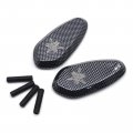 Httmt- Carbon Fiber Snowflake Mirror Block Off Base Plates Compatible With 2000-2008 Yamah R1 Yzf-r1 Yzfr1