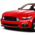 Matte Black Led Drl Badgeless Honeycomb Mesh Front Upper Lower Bumper Grille Compatible With Ford Mustang 15-17