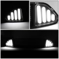 Matte Black Led Drl Badgeless Honeycomb Mesh Front Upper Lower Bumper Grille Compatible With Ford Mustang 15-17