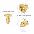 Uxcell Brass Wood Screws M3 5x10mm Phillips Flat Head Self Tapping Connector For Door Cabinet Wooden Furniture 25pcs