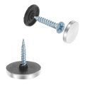 36pcs Screw Covers Caps 22mm Dia Stainless Steel Mirrors Decorative Cover Nails Convex Gasket Screw Fasteners For Sign 