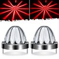 Partsam 2pcs 2 5 Inch Glass Lens Watermelon Lights Red Led Turn Signal Marker Light For 12v Vehicles Semi Trucks Pickup 