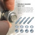 4 Sets Carburetor Studs Set Metal Mounting Stud Kit With Hex Nuts Spacers Carbureter Accessories Fit For 5 16in Threads Intake