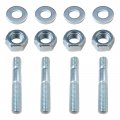 4 Sets Carburetor Studs Set Metal Mounting Stud Kit With Hex Nuts Spacers Carbureter Accessories Fit For 5 16in Threads Intake