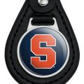 Graphics More Black Leather Syracuse University Logo Keychain 