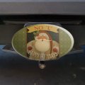 Christmas Holiday No L Noel Santa Happy Oval Tow Trailer Hitch Cover Plug Insert