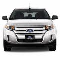 Ipick Image Ford Edge Double Logo Tire Mark Graphic Black Acrylic License Plate