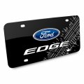 Ipick Image Ford Edge Double Logo Tire Mark Graphic Black Acrylic License Plate