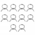 Uxcell Double Wire Spring Hose Clamp 10pcs 304 Stainless Steel 10mm Inner Dia Fit 11mm-11 4mm Od Fuel Line Silicone Tube Clips