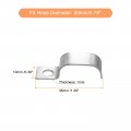 Uxcell 20 Pcs Pipe Strap 304 Stainless Steel Support Fit For 13 16in 20mm Tube Tension Clip With 1 Hole 10mm Height Continuouss