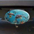 Ocean Coral Reef Sea Turtles Diving Oval Tow Trailer Hitch Cover Plug Insert