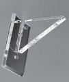 Mirror Back Flush Top No Lip Acrylic Shelf Support 6 In Pair Chrome Wall Mount Brackets With Screws And Anchors 