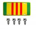 United States Military And Armed Forces Vietnam Veteran Automobile Metal License Plate Including Fastener Screws 