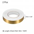 Uxcell 2pcs 0 98 Inchx164 Ft Foil Self Adhesive Tile Sticker Decoration Gap Sealing Tape Strip Waterproof Self-adhesive Floor