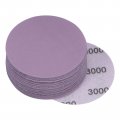 Uxcell 20pcs 3-inch Purple Sanding Discs 3000 Grits Hook And Loop Professional Aluminum Oxide Sand Paper Wet Dry Polish For