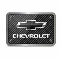 Ipick Image Carbon Fiber Look Graphic Plate Billet Aluminum 2 X Inch Tow Hitch Cover Chevrolet Black Logo