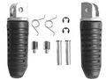 Tcmt Silver Front Black Rubber Inlay Foot Pegs Motorcycle Footpeg Footrest Bracket Set For Suzuki V-strom 650 1000 Dl650 Dl1000