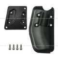 Door Mirror Bottom Mount Bracket Black Mounting Plate Aluminum Passenger Side Fits 2005 And Onward Peterbilt 335 340 357 382