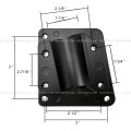 Door Mirror Bottom Mount Bracket Black Mounting Plate Aluminum Passenger Side Fits 2005 And Onward Peterbilt 335 340 357 382