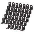 Uxcell 40pcs Angle Bracket Metal 12x12mm Black Corner Brace Fastener L Shaped Right Brackets Protector Shelf Support With
