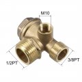 Uxcell Air Compressor Check Valve Male 3 8ptxmale 1 2ptxm10 Female Thread Way Pneumatic Accessory Brass For Central 2pcs