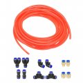 Uxcell Pneumatic Air Hose Tubing Pu Compressor Tube 4mm 5 32 Id X 6mm 1 4 Od 10m 8ft Pipe Bright Orange With Connect Fitting