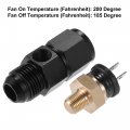 Uxcell 1 Set Auto Engine Temperature Cooling Fan Switch Fitting Adapter 8an 200 F On-185 Off
