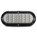 Partsam 2 Pcs 6-1 Clear Oval Sealed 21 Diode Led Back-up Reverse Fog White Light Kit With Flange Mount For Truck Trailer Turn