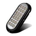 Partsam 2 Pcs 6-1 Clear Oval Sealed 21 Diode Led Back-up Reverse Fog White Light Kit With Flange Mount For Truck Trailer Turn