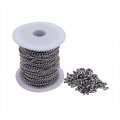 Ball Chain 3 32 In 2 4mm Stainless Steel 304 Spool 100 Ft With Connectors For Jewelry Making And Diy Crafts 