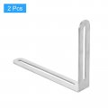 Uxcell 2pcs Adjustable L-shape Corner Brace With Slot 6 5 X 4 72 Inch Stainless Steel Slotted Right Angle Bracket For Wooden