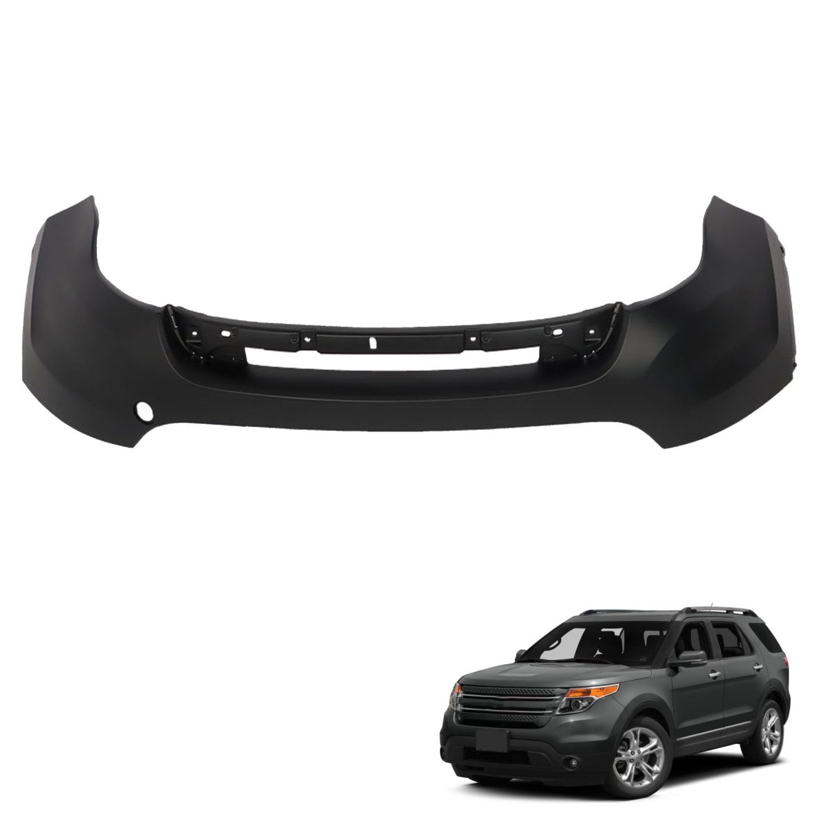 Primed Front Bumper Cover Without Park Assist Holes For 2011 2012 2013 2014 2015 Explorer Bb5z17d957aptm Fo1014109