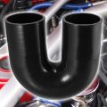 X Autohaux 70mm 2 75 Id 180 Degree Silicone Reducer Hose Coupler Intercooler Tube Black For Car Intake Piping