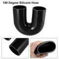 X Autohaux 70mm 2 75 Id 180 Degree Silicone Reducer Hose Coupler Intercooler Tube Black For Car Intake Piping