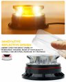 Amber White Led Rooftop Warning Beacon Strobe Light For Trucks Magnetic And Screw Mount Mini Bar Forklifts Tow Atv Utv
