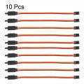 Uxcell 10pcs 6 Inches 15cm 3-pin Servo Extension Cable Wire Male To Female For Rc Futaba Jr Lock Type