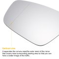 Car Rearview Left Driver Side Mirror Glass Replacement W Backing Plate Heated White For Volkswagen Beetle 2012-2019 Jetta