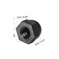 Uxcell Acorn Hex Cap Nuts 10pcs M4 Dome Nylon Hexagon Decorative Nut For Screws Bolts Black