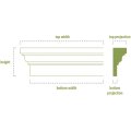 Ekena Millwork Crh07x51 -inch Bottom Width X 54 1 2-inch Top 7 1 4-inch H 1-inch P Crosshead With Trim