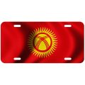 Aluminum License Plate Flag Of Kyrgyzstan Kyrgyz Waves 