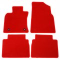 Ikon Motorsports Floor Mat For 2018-2023 Toyota Camry Factory Fitment Red Nylon Front Rear Car Mats Liner Carpets Replacement 