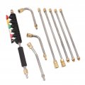 Pressure Washer Extension Wand Set With 5 Straight Rods 3 Curved 6 Nozzles And 1 4in Quick Connecti Power Lance For Enhanced
