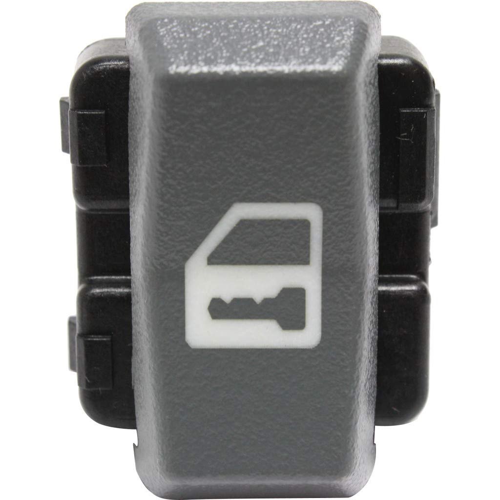 Door Lock Switch For Chevy Tahoe 1999 2000 1 Button Blade Type 8 Prong Male Terminal Black Standard Style Replacement Part