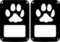 Jeeptails Dog Paw Tail Lamp Light Covers For Jeep Jk Wrangler 2007-2018 Black Set Of 2 