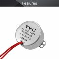 Bettomshin 1pcs Synchronous Motor Ac 24v 2 5-3rpm Turntable Cw Ccw Direction 4w Tyc-50 Double Flat Tapping Shaft