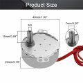 Bettomshin 1pcs Synchronous Motor Ac 24v 2 5-3rpm Turntable Cw Ccw Direction 4w Tyc-50 Double Flat Tapping Shaft