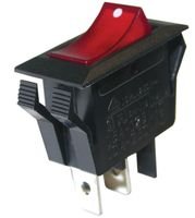 Spc21177 Illuminated Rocker Switch Spst 15a 250v Red Ip54 Rated Copper Material