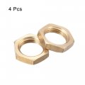 Uxcell G1 8 Lock Nut Hex Brass Female Locknut For Plumbing 4pcs
