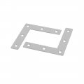 Uxcell 80mmx80mmx1mm Stainless Steel Flat L Shaped Corner Brace Repair Plates 4pcs